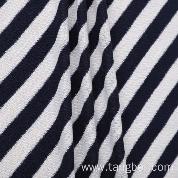 Black White Stripe Hoodie French Terry Fabric